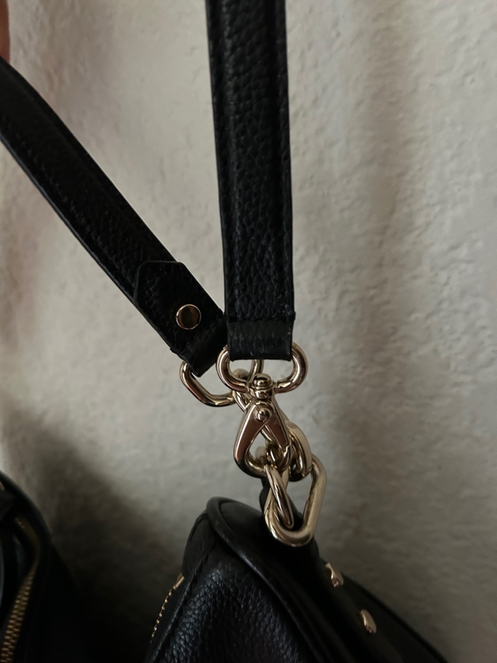 kate spade Black Leather Shoulder Bag with Adjustable Strap - Picture 3 of 5